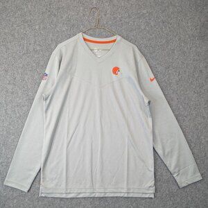 Nike Cleveland Browns Dri-Fit Long Sleeve On Field NFL Training Mens Large Gray